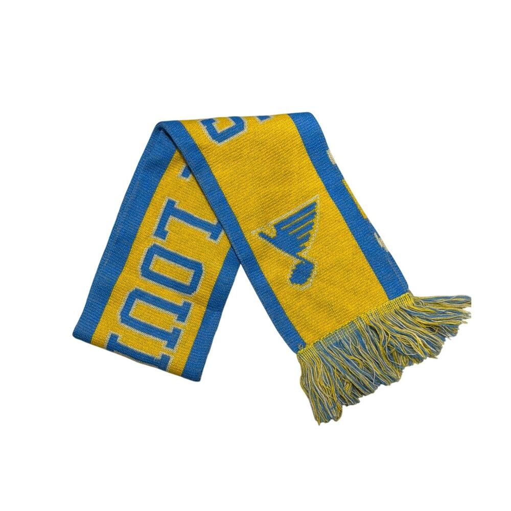 St Louis Blues Scarf NHL Vintage Inspired Fan Knit Fringe